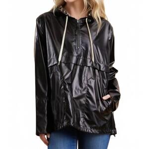 NEW JODIFL shiny jacket with leopard lining in black